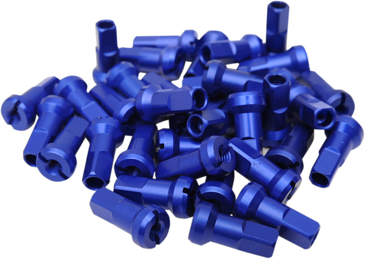 MOOSE RACING Spoke Nipples - MX1 - Blue - 9 Gauge - Set 24-920