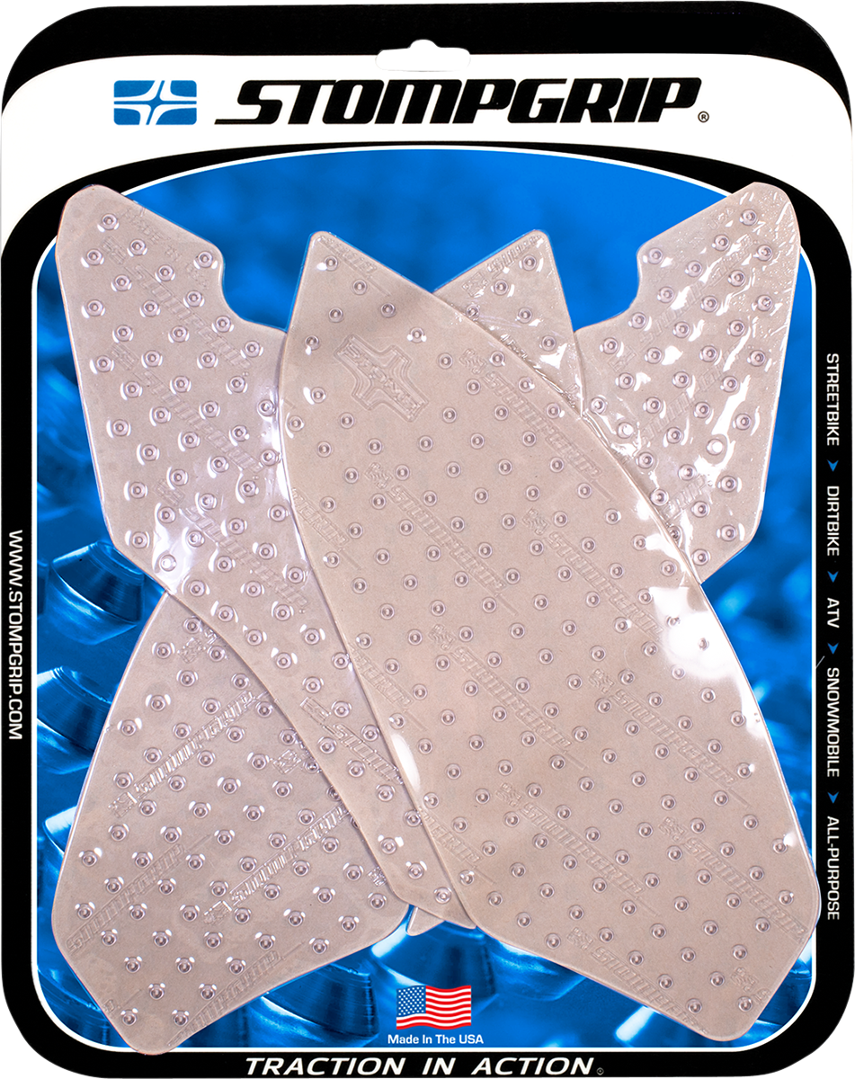 STOMPGRIP 55-10-0107C Tank Grips - Volcano - Clear - BMW - S/HP '14-'20 | Street