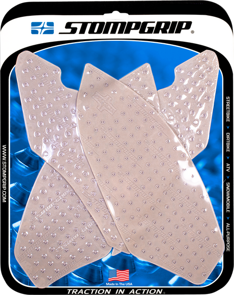 STOMPGRIP 55-10-0107C Tank Grips - Volcano - Clear - BMW - S/HP '14-'20 | Street