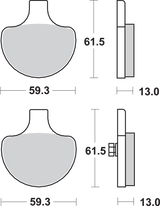 SBS HS Series Sintered Front Brake Pads - 579H.HS (Harley-Davidson FXSTS Springer Softail / FLHTC Electra Glide Classic / FXSTC Softail Custom 1984–2011)