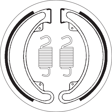 SBS Smooth Organic Base Rear Brake Shoes - 2024 (Honda TRX300 FourTrax / FourTrax 4x4 / Super 1973–2000)