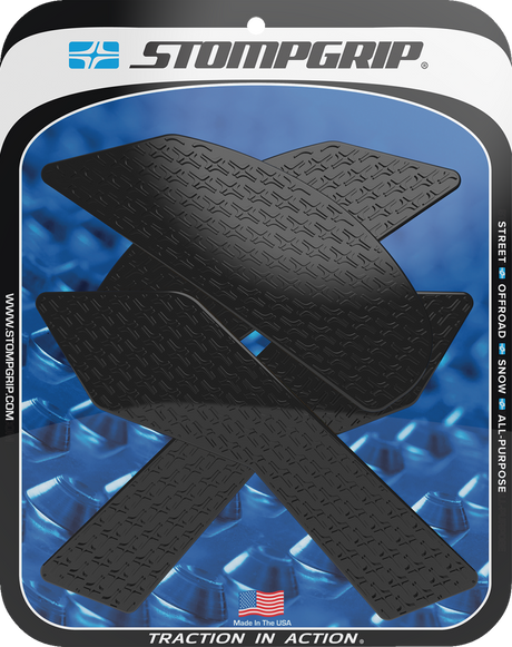 STOMPGRIP 55-14-0144B Tank Grips - Icon - Black - Kawasaki - Z '17-'25 | Street