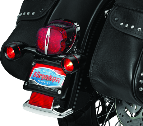Kuryakyn Bullet Light Rear Turn Signal Bar Gloss Black - Cycle City Outdoors