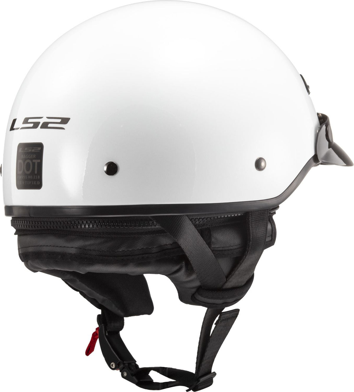 LS2 Bagger Half Helmet | Gloss White / Matte Black | DOT | S–2XL