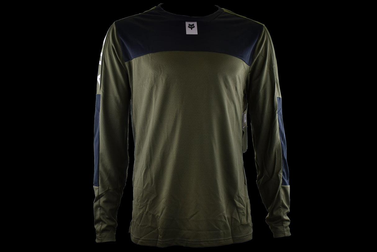 Fox Racing - Defend Long Sleeve Fox Head Jersey - Olive Green - M