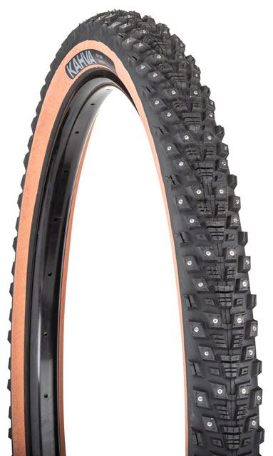45NRTH Kahva Studded Winter Tire - 29x2.25 Tan | 252 Concave Carbide Studs | 60 TPI Tubeless