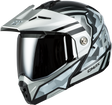 Md 74 Striker Modular Helmet W Slvr Shield Slvr/Blu Mtlc Lg