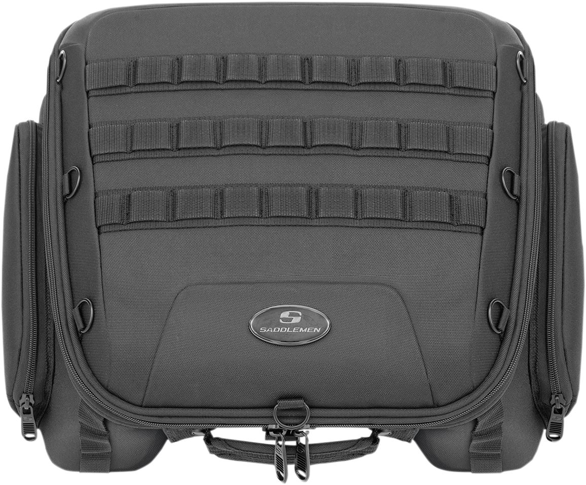 Saddlemen TS1620R Tactical Motorcycle Tail Bag | MOLLE Attachments, Tech Organizer & Rain Cover