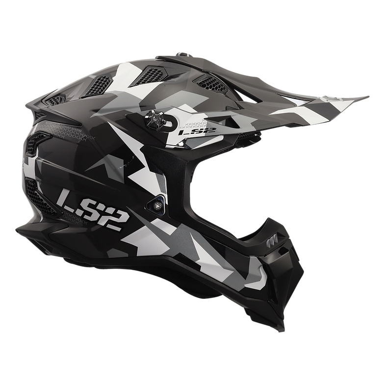 LS2 - Subverter Evo Motocross Helmet - Vector Gloss Black Gray White - L