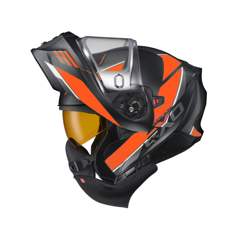 Scorpion - Exo Gt930 Cold Weather Helmet Modulus Orange Lg (Dual Pane)