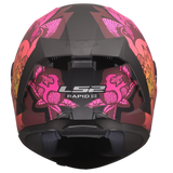 LS2 Rapid III Motorcycle Helmet Poppies