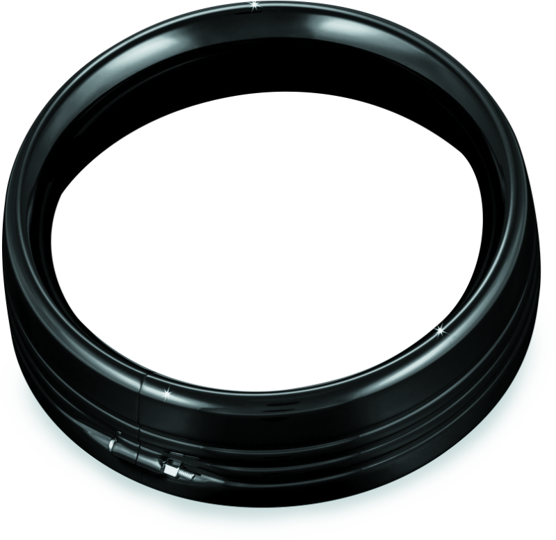 Kuryakyn 7inch Headlamp Trim Ring Gloss Black - Cycle City Outdoors