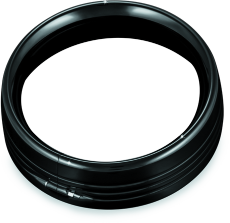 Kuryakyn 7inch Headlamp Trim Ring Gloss Black - Cycle City Outdoors