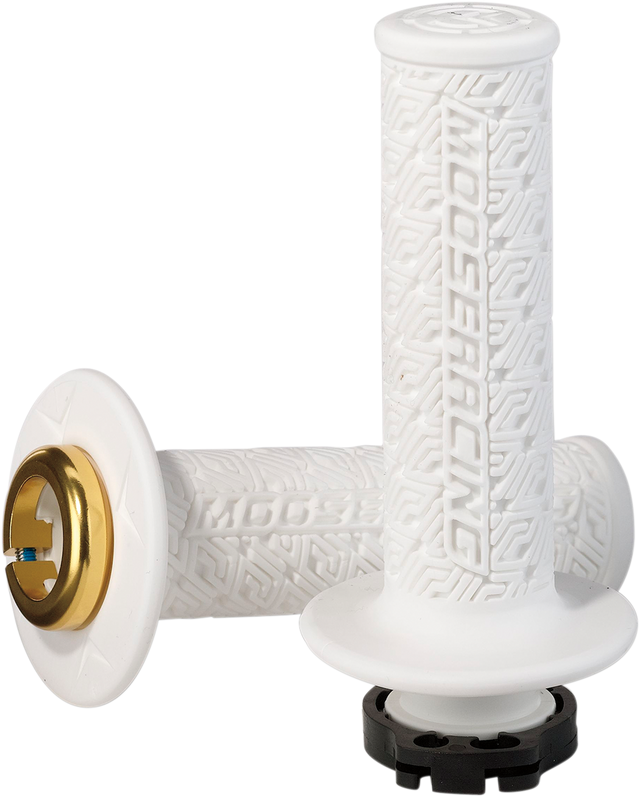 MOOSE RACING Grips - Lock-On - White/Gold B36MRW-D - Cycle City Outdoors