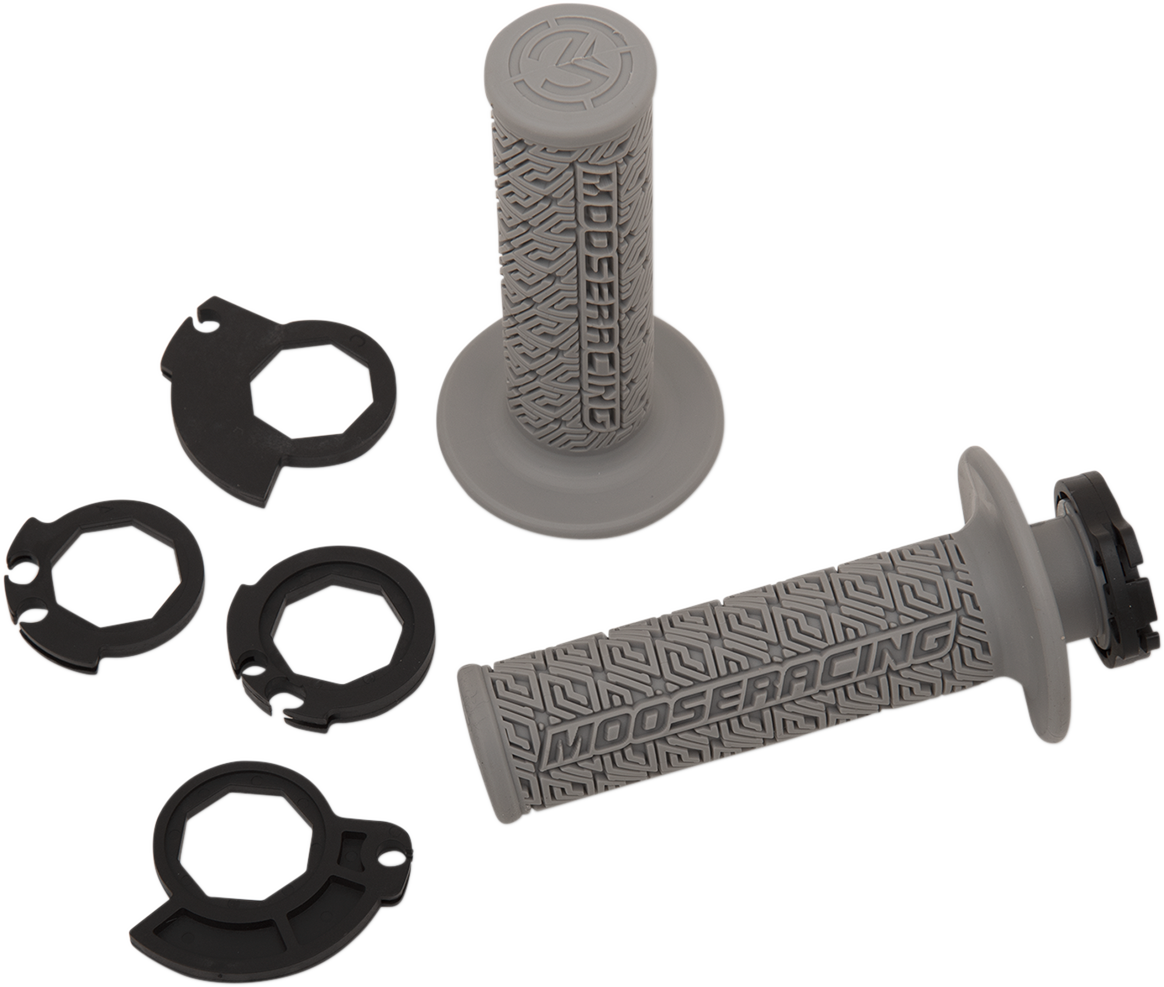 MOOSE RACING Grips - Lock-On - Gray/Silver B36MRG-S - Cycle City Outdoors