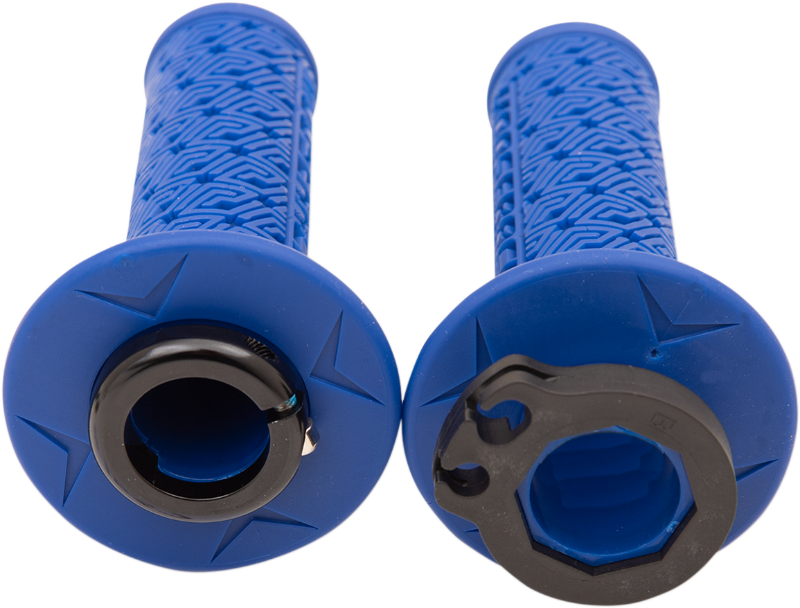 MOOSE RACING Grips - Lock-On - Blue/Black B36MRU-B - Cycle City Outdoors