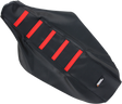 MOOSE RACING Ribbed Seat Cover - Black Cover/Red Ribs - Honda CR12500-331RT - Cycle City Outdoors