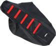 MOOSE RACING Ribbed Seat Cover - Black Cover/Red Ribs - Honda CR8096-331RT - Cycle City Outdoors