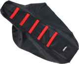MOOSE RACING Ribbed Seat Cover - Black Cover/Red Ribs - Honda CR8096-331RT - Cycle City Outdoors