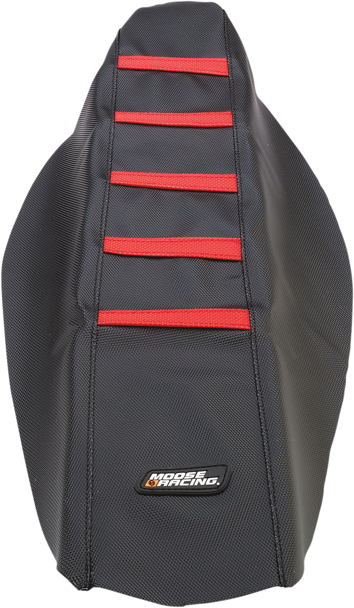 MOOSE RACING Ribbed Seat Cover - Black Cover/Red Ribs - Honda CRF45013-331RT - Cycle City Outdoors