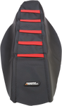 MOOSE RACING Ribbed Seat Cover - Black Cover/Red Ribs - Honda CRF45013-331RT - Cycle City Outdoors