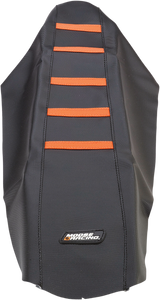 MOOSE RACING Ribbed Seat Cover - Black Cover/Orange Ribs - KTM KTM12507-336RT - Cycle City Outdoors