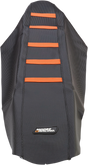 MOOSE RACING Ribbed Seat Cover - Black Cover/Orange Ribs - KTM KTM12507-336RT - Cycle City Outdoors