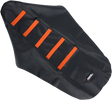 MOOSE RACING Ribbed Seat Cover - Black Cover/Orange Ribs - KTM KTM25003-336RT - Cycle City Outdoors