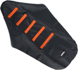 MOOSE RACING Ribbed Seat Cover - Black Cover/Orange Ribs - KTM KTM25003-336RT - Cycle City Outdoors