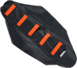 MOOSE RACING Ribbed Seat Cover - Black Cover/Orange Ribs - KTM KTM6509-336RT - Cycle City Outdoors