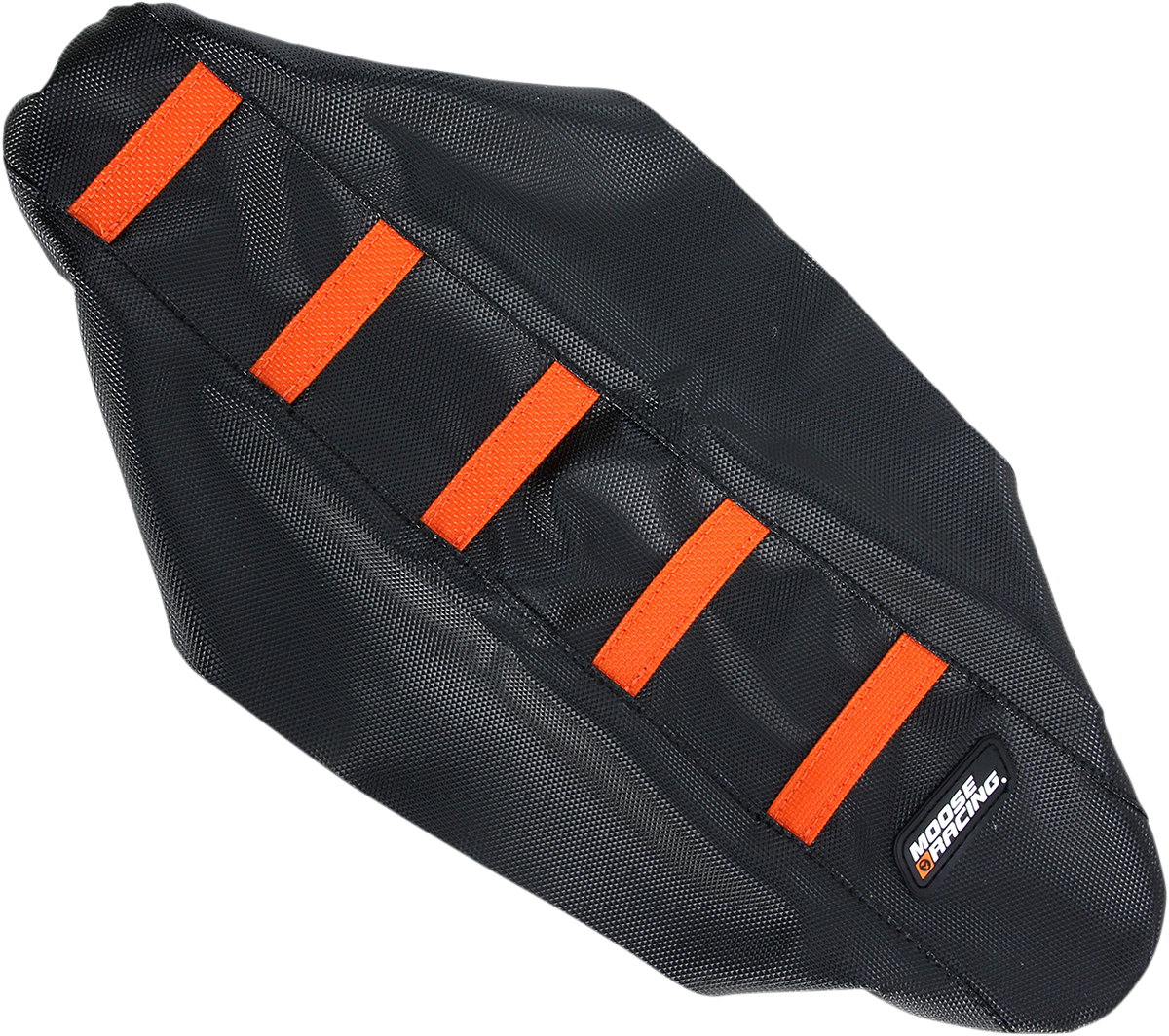 MOOSE RACING Ribbed Seat Cover - Black Cover/Orange Ribs - KTM KTM6509-336RT - Cycle City Outdoors