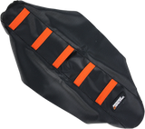 MOOSE RACING Ribbed Seat Cover - Black Cover/Orange Ribs - KTM KTM6509-336RT - Cycle City Outdoors
