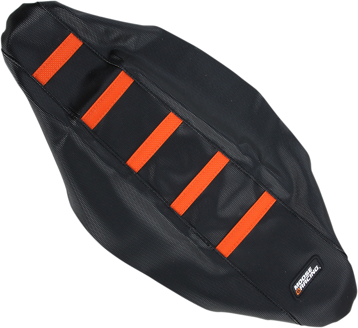 MOOSE RACING Ribbed Seat Cover - Black Cover/Orange Ribs - KTM KTM8513-336RT - Cycle City Outdoors