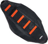 MOOSE RACING Ribbed Seat Cover - Black Cover/Orange Ribs - KTM KTM8513-336RT - Cycle City Outdoors
