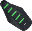 MOOSE RACING Ribbed Seat Cover - Black Cover/Green Ribs - Kawasaki KX8514-33RT - Cycle City Outdoors
