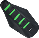 MOOSE RACING Ribbed Seat Cover - Black Cover/Green Ribs - Kawasaki KX8514-33RT - Cycle City Outdoors