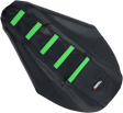 MOOSE RACING Ribbed Seat Cover - Black Cover/Green Ribs - Kawasaki KX8091-334RT - Cycle City Outdoors
