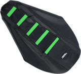 MOOSE RACING Ribbed Seat Cover - Black Cover/Green Ribs - Kawasaki KX8091-334RT - Cycle City Outdoors