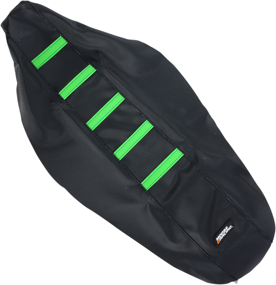 MOOSE RACING Ribbed Seat Cover - Black Cover/Green Ribs - Kawasaki KXF45012-334RT - Cycle City Outdoors