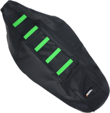 MOOSE RACING Ribbed Seat Cover - Black Cover/Green Ribs - Kawasaki KXF45012-334RT - Cycle City Outdoors