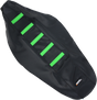 MOOSE RACING Ribbed Seat Cover - Black Cover/Green Ribs - Kawasaki KXF45012-334RT - Cycle City Outdoors