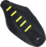 MOOSE RACING Ribbed Seat Cover - Black Cover/Yellow Ribs - Suzuki RMZ25010-331RT - Cycle City Outdoors