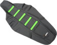 MOOSE RACING Ribbed Seat Cover - Black Cover/Green Ribs - Kawasaki KXF45016-334RT - Cycle City Outdoors