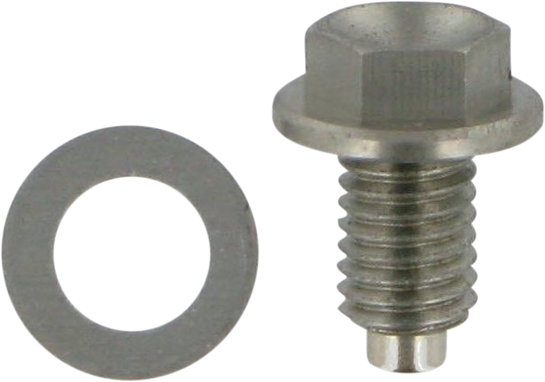 MOOSE RACING Magnetic Drain Plug - Silver - Suzuki | Yamaha DP116 - Cycle City Outdoors