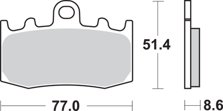 SBS HS Series Sintered Front Brake Pads - 796HS (BMW R1200RT / K1300S / R 1200 GS Adventure 2001–2016)