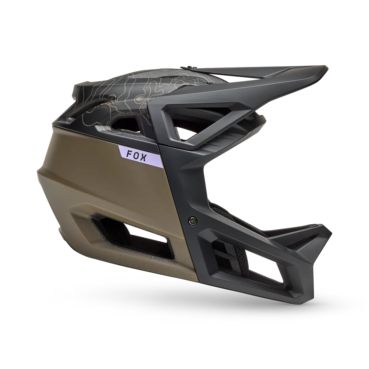 Fox Proframe Frequency Military Green DH MTB Helmet
