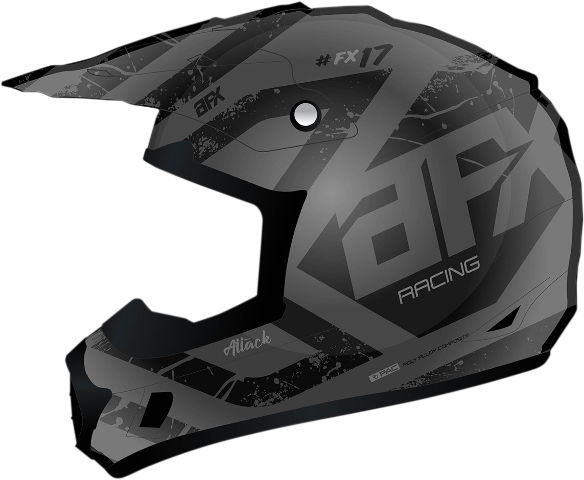 AFX FX-17 Helmet - Attack - Frost Gray/Matte Black - XS 0110-7136