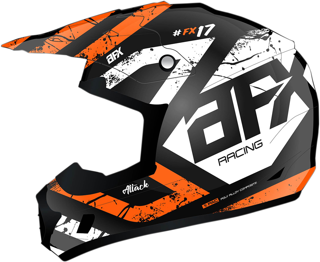 AFX FX-17 Helmet - Attack - Matte Black/Orange - 2XL 0110-7159