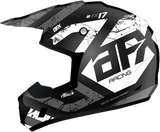 AFX FX-17 Helmet - Attack - Matte Black/Silver - Large 0110-7145