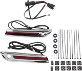 CIRO Hinge Covers - Red/Chrome 40170 - Cycle City Outdoors